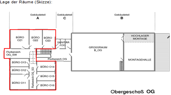 Grundriss Gebäude OG